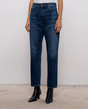 Max Mara Weekend CEDRO blue jeans with logo patch WKDCEDRO