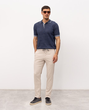 Marco Pescarolo Beige silk pants CARACCIOLO5306