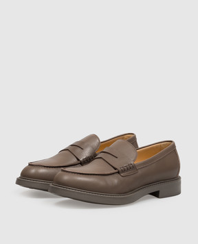 Doucal's Brown leather loafers DD8664BRUGUF289