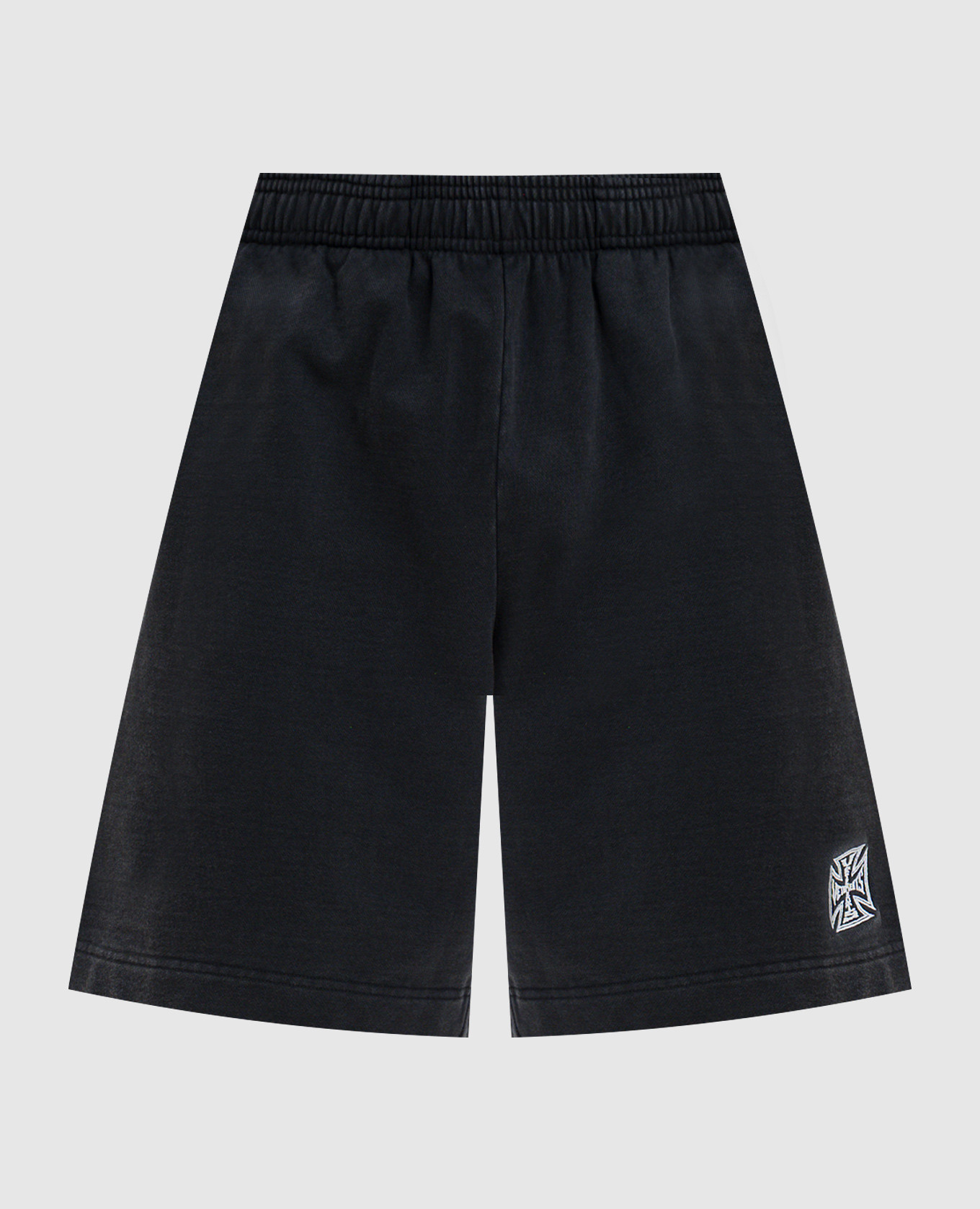 

Black shorts with logo embroidery Vetements