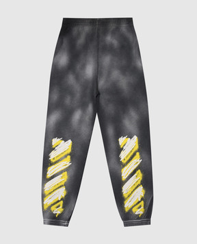 Off-White Diag Spay Kids' Grey Joggers with Print 44BCH001S26F007