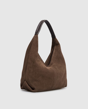 Gianni Notaro Brown suede hobo bag SUEDE 867SUEDE