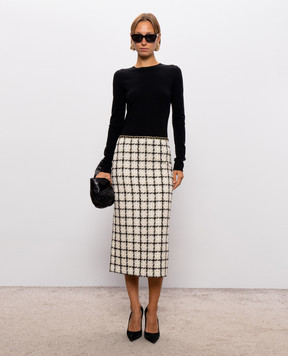 Twinset Checked tweed skirt 262TP2754