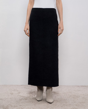 Brunello Cucinelli Gray wool midi skirt MD565G3923