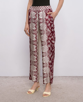 MANTERO 1902 Doris burgundy silk pants 0227A2811T0879N