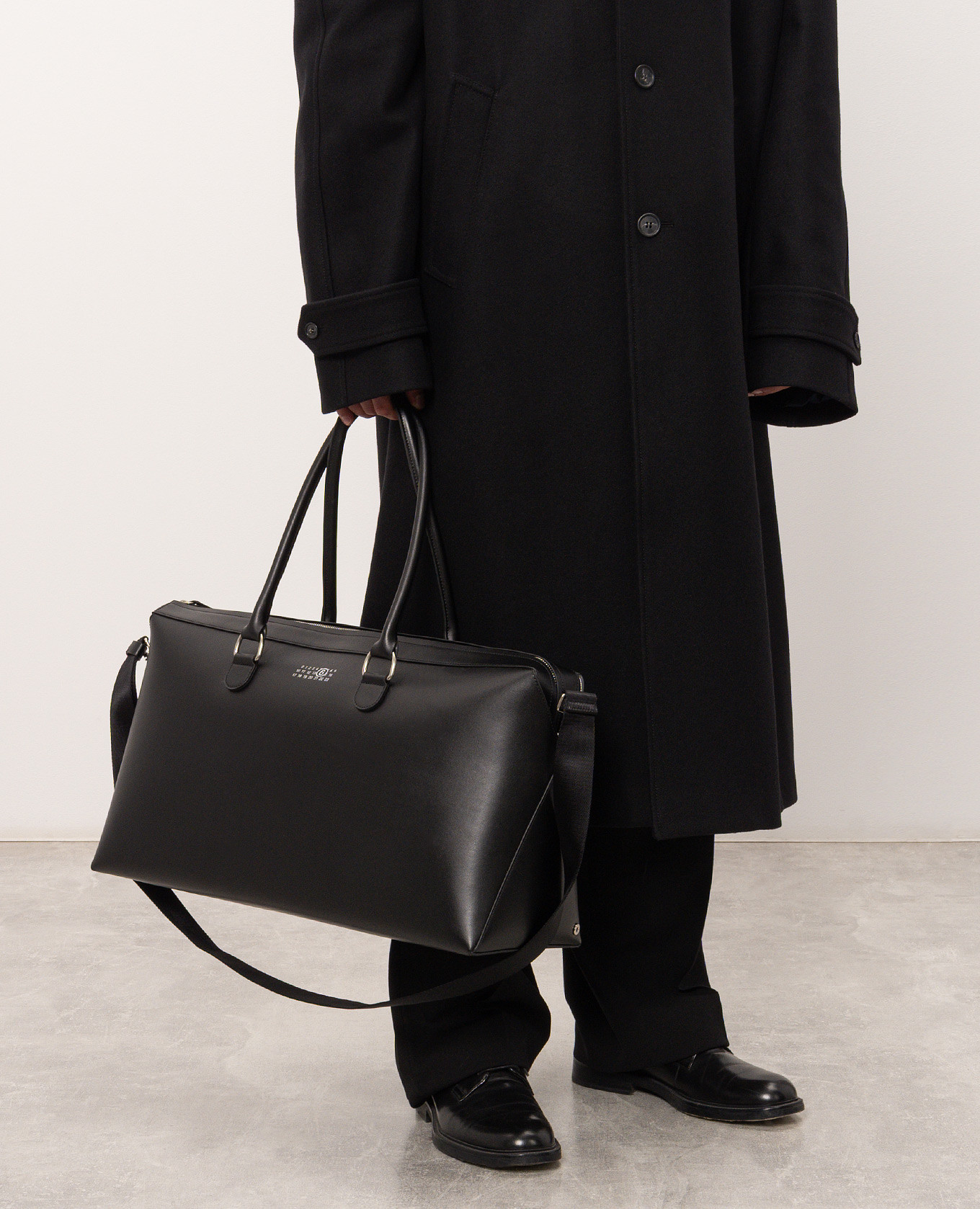 Black leather travel bag Bauletto Maison Margiela MM6 2