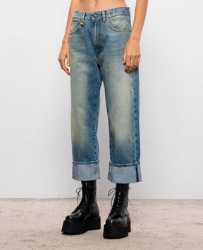 R13 Blue jeans with cuffs R13WD111D026A