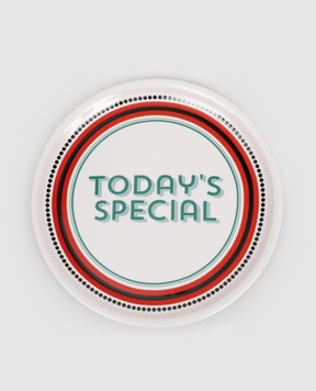 Bitossi Home Today's Special White Porcelain Pizza Plate GST00006
