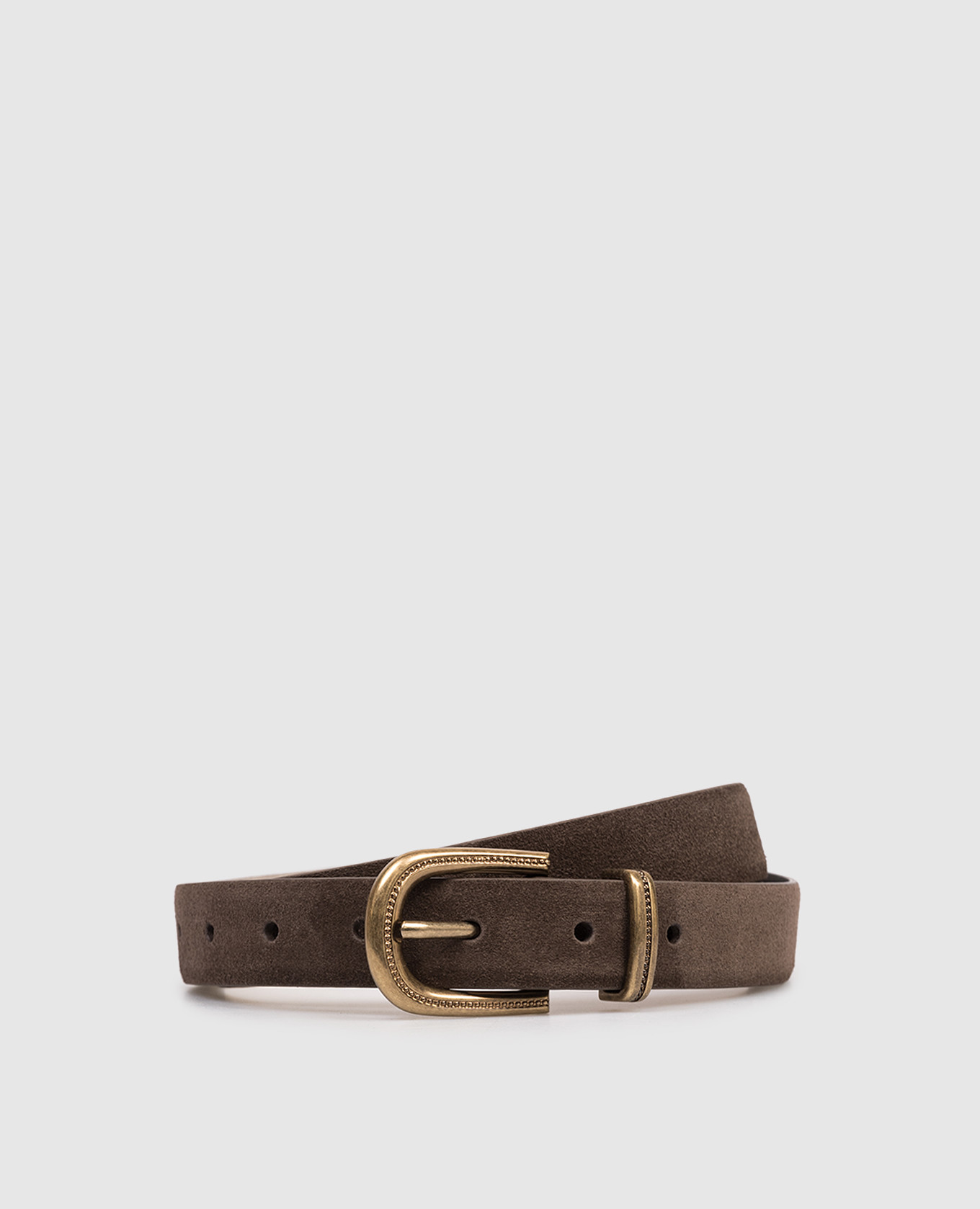 Brown suede belt
