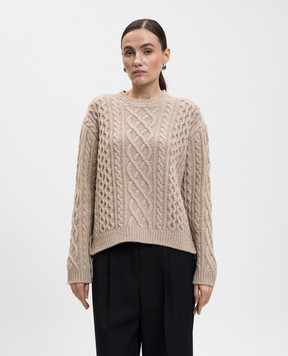 Juun.j Beige wool sweater with a pattern JW5Y51W040