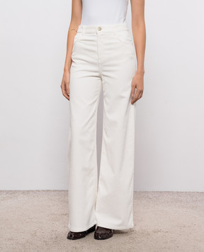 Twinset Ivory velvet pants 262TT2362