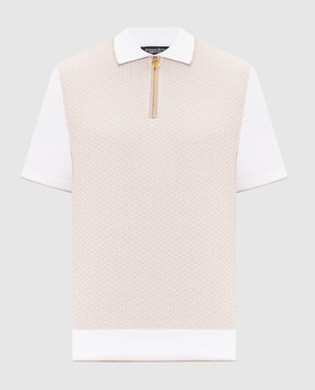 Stefano Ricci Polo with patterned silk K212036P31F26192