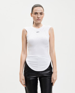 Off-White White top with Swarovski crystals 2AD26XS26JER002