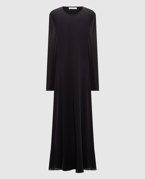 The Row Merita black silk dress 10493W4205