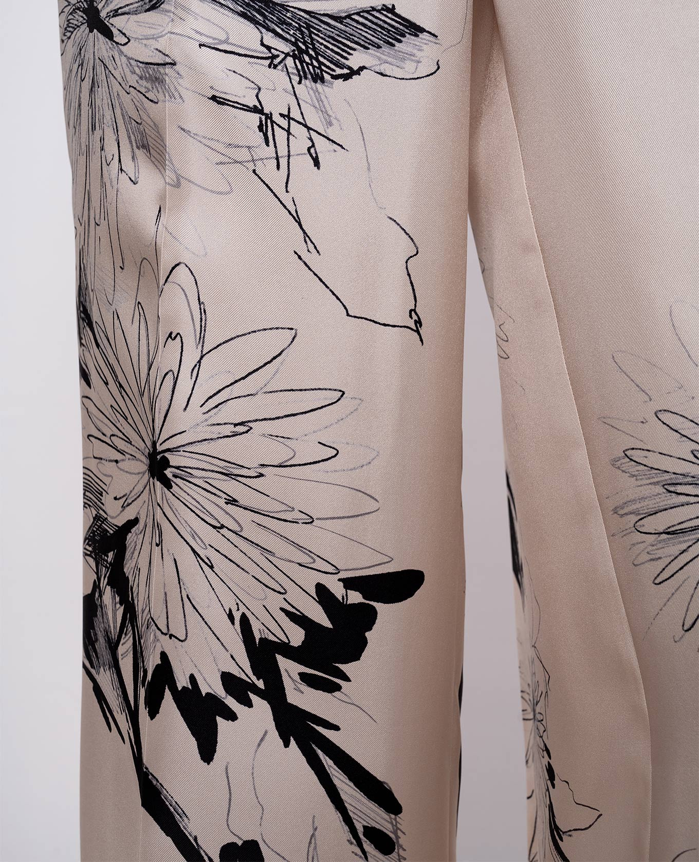 

Beige silk MISAKI pants Momoni