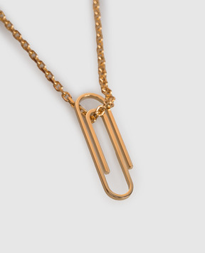 Off-White Gold chain with Paperclip pendant OWOB145S26MET001
