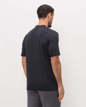 Canali Blue straight-cut T-shirt MJ02451T0965