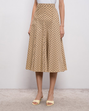 Max Mara Beige polka dot midi skirt MSTPANTEON