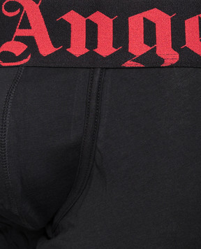 Palm Angels Set of black trunks with contrasting logo PLA1UMBTR11BI