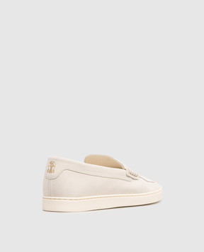 Brunello Cucinelli Gray suede slip-ons MZUSOLP312