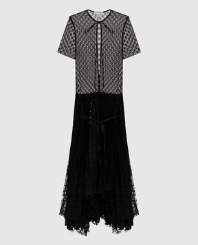 JW Anderson Black lace dress with pleating DR0518PG1912