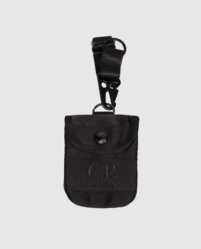 C.P. Company Black pocket key ring with logo MAC053A005349G