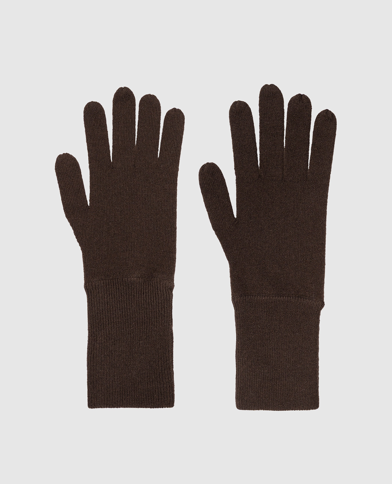 Brown cashmere gloves