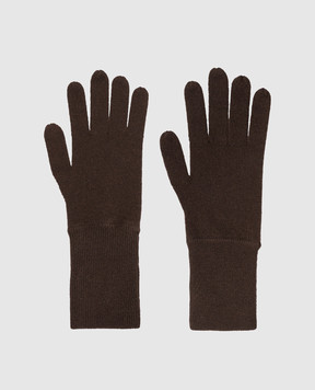 Allude Brown cashmere gloves 26592000