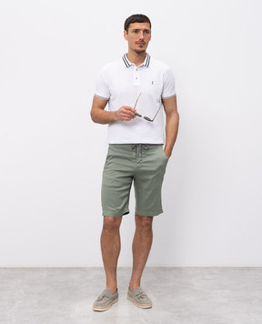 Marco Pescarolo Green linen shorts CENITO5302