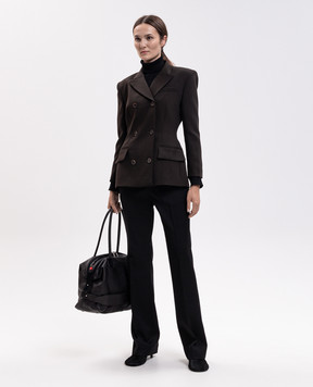 Magda Butrym Brown double-breasted wool jacket BLAZER01108926