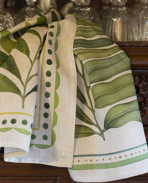 TESSITURA TOSCANA TELERIE Grey linen kitchen towel TAMARINDO NC250013080037