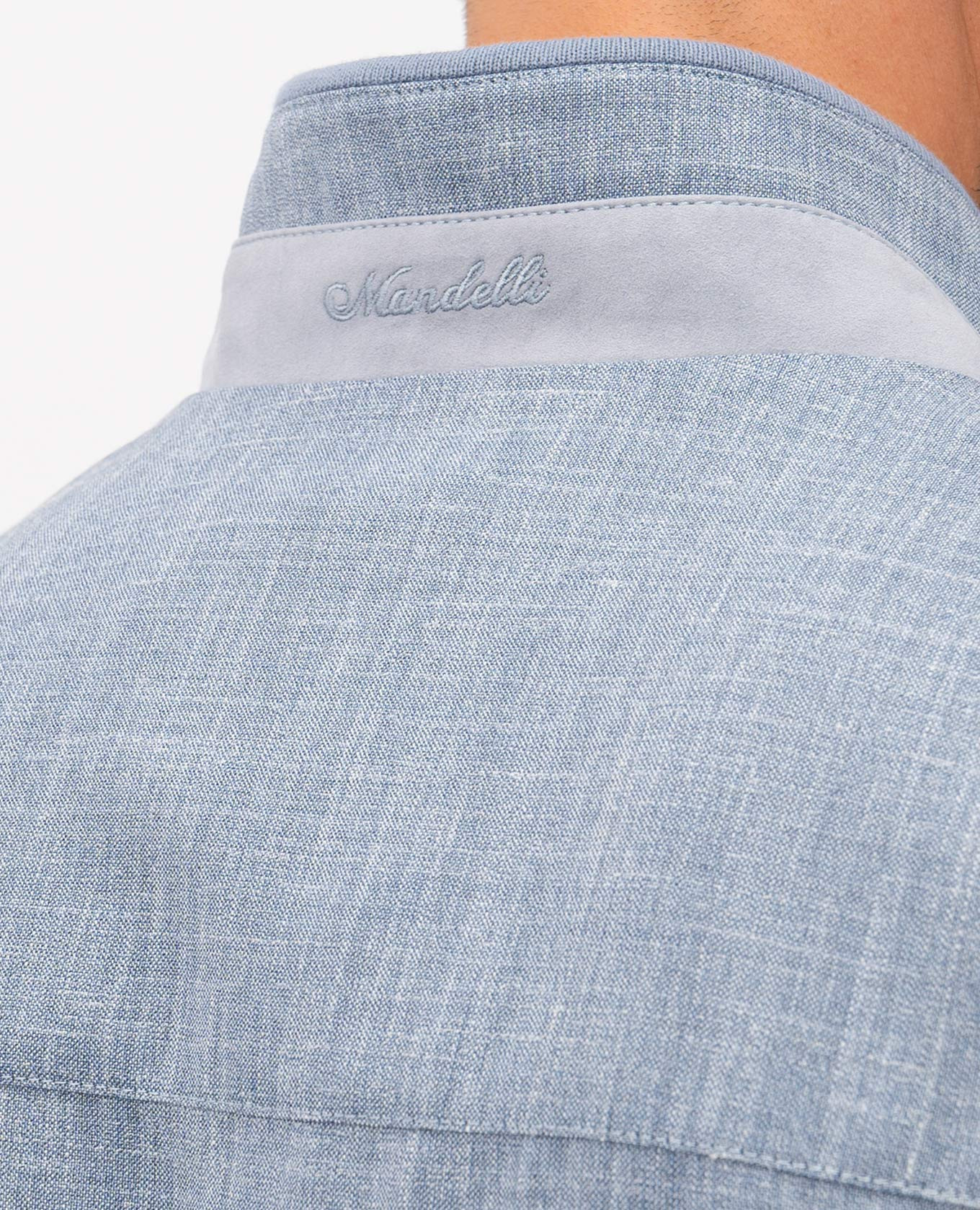 

Blue wool, silk and linen jacket Enrico Mandelli, Light blue