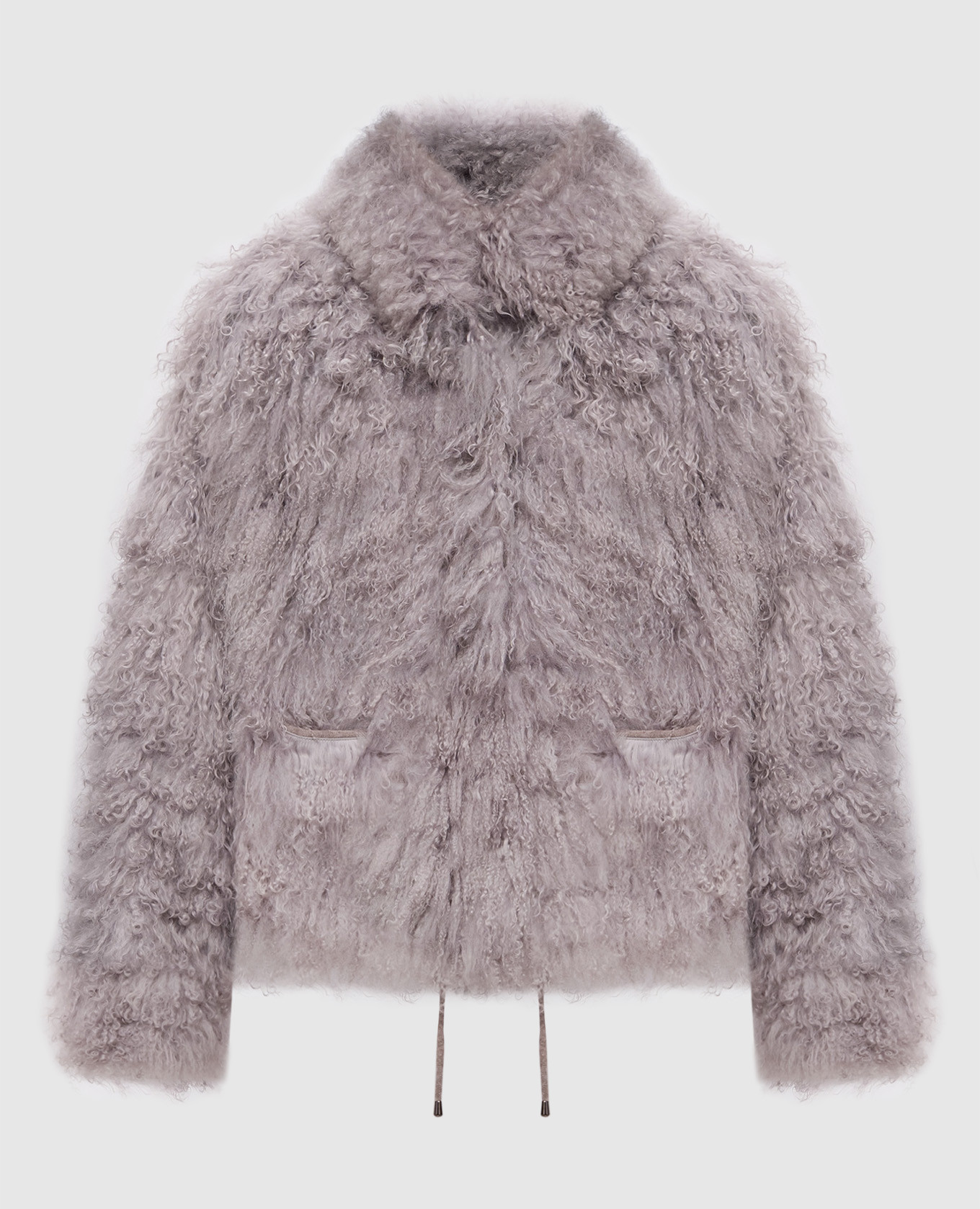 Giap gray reversible jacket with fur
