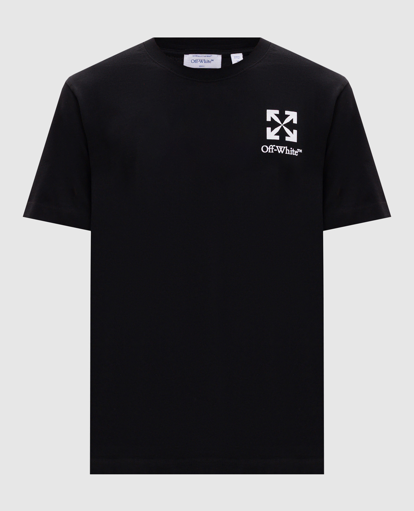 Black T-shirt with logo and emblem print
