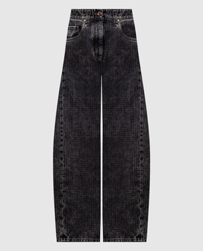 Brunello Cucinelli Gray checked jeans MP95PP4059
