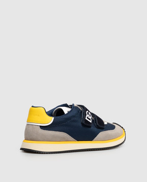 Dolce&Gabbana Children's blue DG Cushion combination sneakers DA5321AX2742736