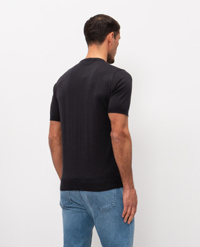 Cashmere&Whiskey Black silk T-shirt FS03