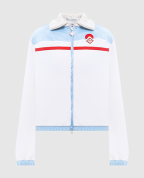Casablanca White sports jacket with emblem WAW25JTP39801EXSKI