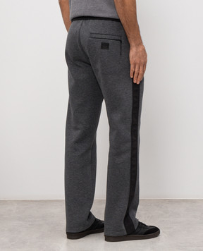 Dolce&Gabbana Grey striped sweatpants GP1P9THUML9