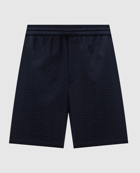 Balmain Blue patterned shorts GH1PA172CG50