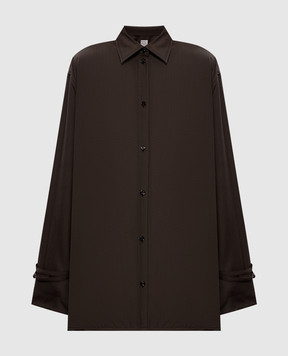 Toteme Brown wool shirt 261WRT0622FB0552