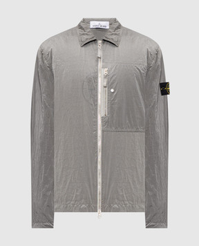 Stone Island Khaki windbreaker with logo patch L1S151200038S0019