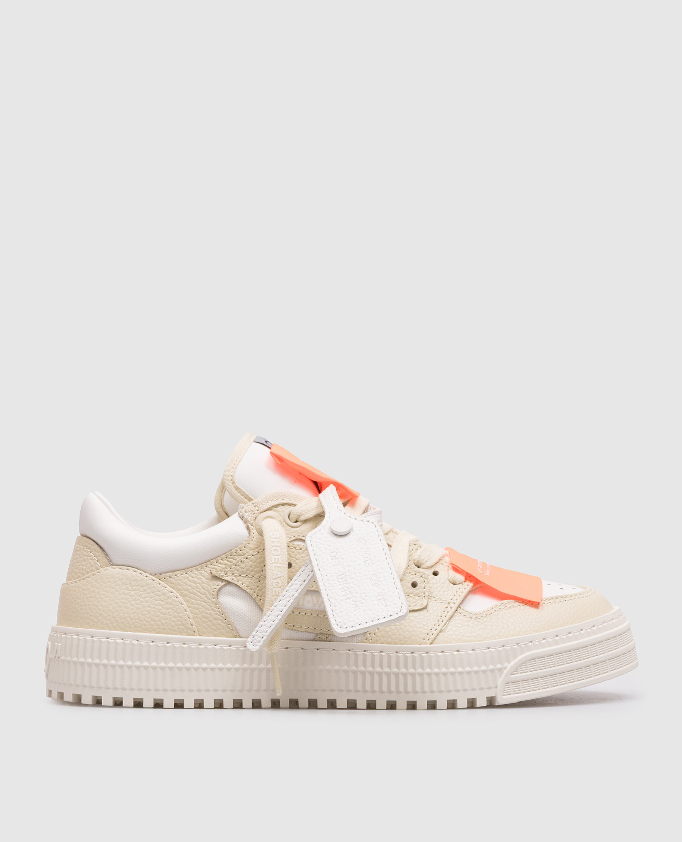 Beige leather sneakers 3.0 Court with appliqués