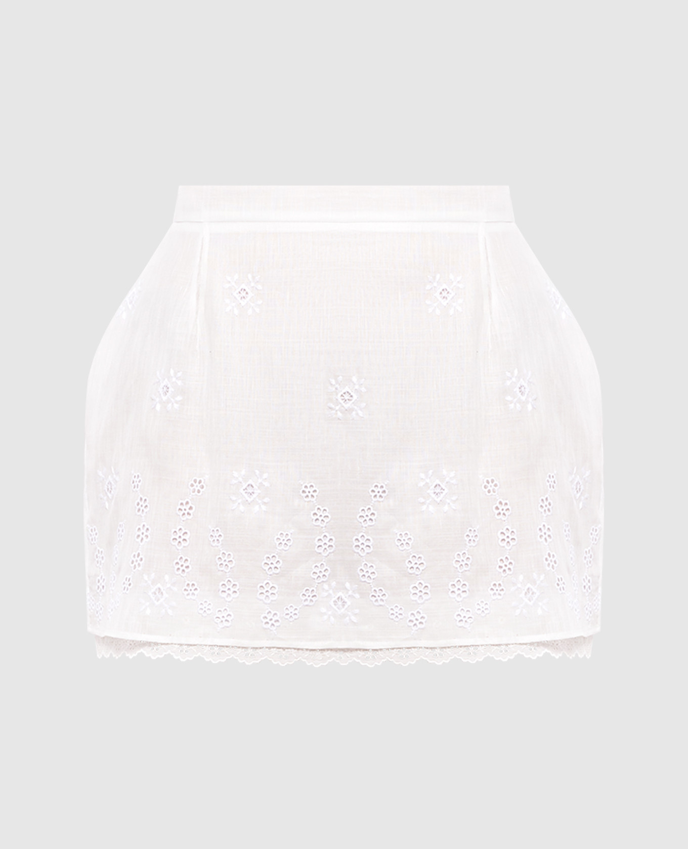 

White mini skirt with embroidery Magda Butrym