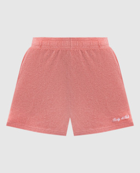 Sporty & Rich Pink terry shorts with logo embroidery SH001712326PI22