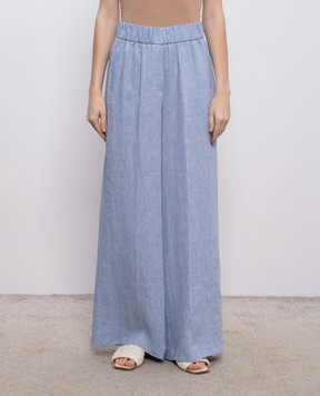 Peserico Blue linen pants P0405202600