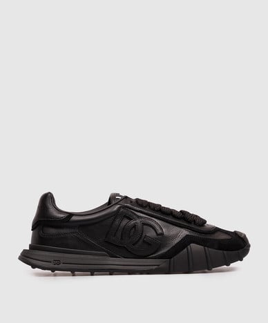 DG Athletic zwarte leren sneakers