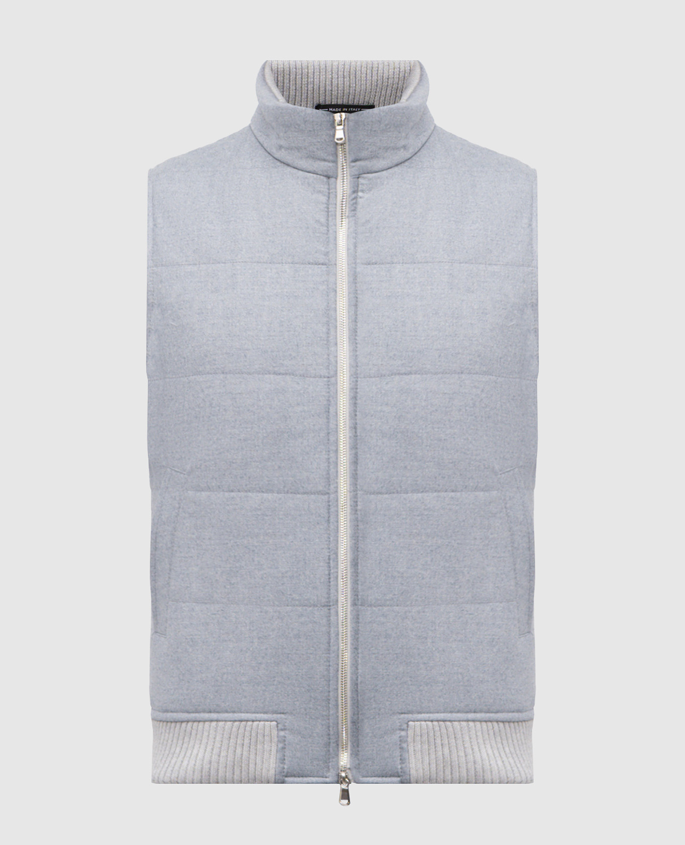 Blue wool and cashmere vest Pini Parma