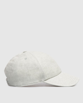 Agnona Green linen cap AK09U2XU3046