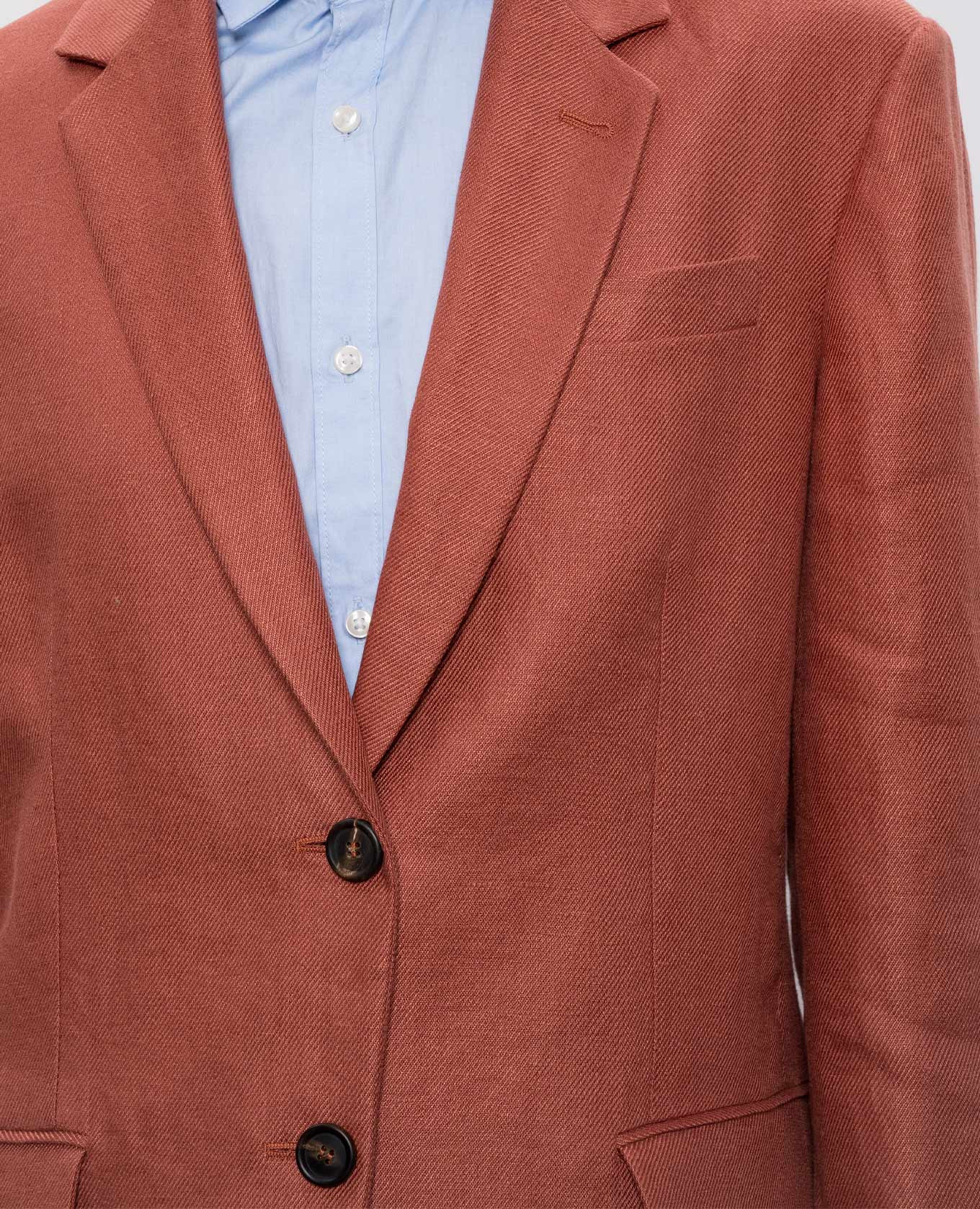 Orange linen jacket with chain Brunello Cucinelli 5